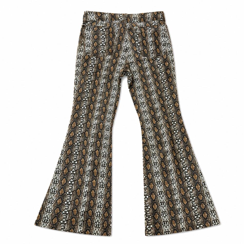 BDG Urban Outfitters Snake Print Flare Pants Size 27 Y2K Boho Festival - Picture 4 of 7